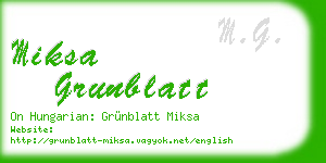 miksa grunblatt business card